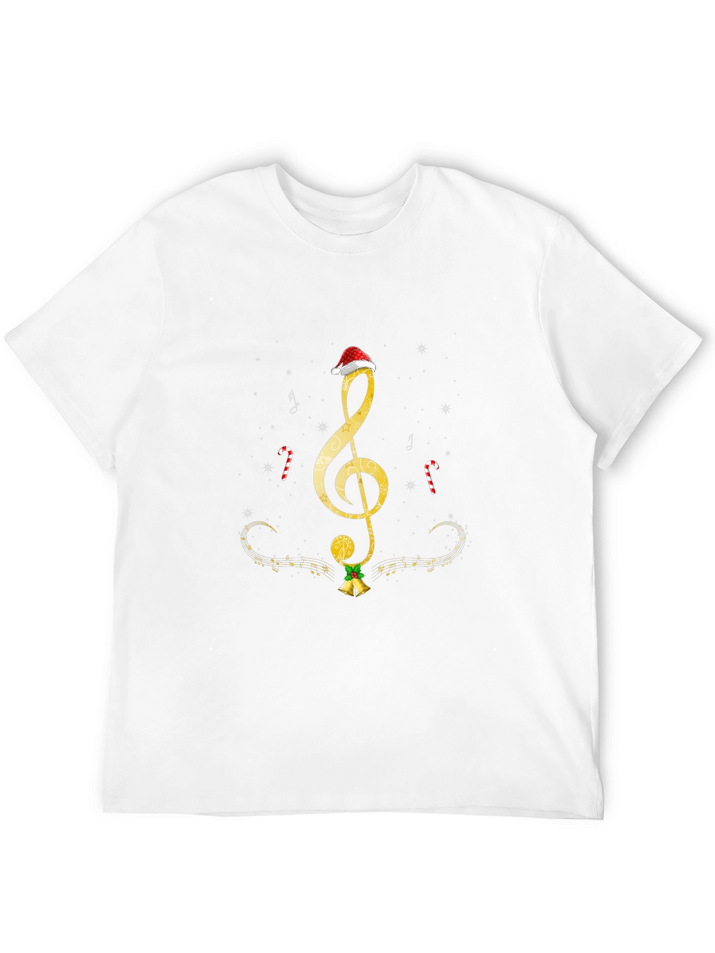 Musical Christmas T-Shirt - Treble Clef & Bells