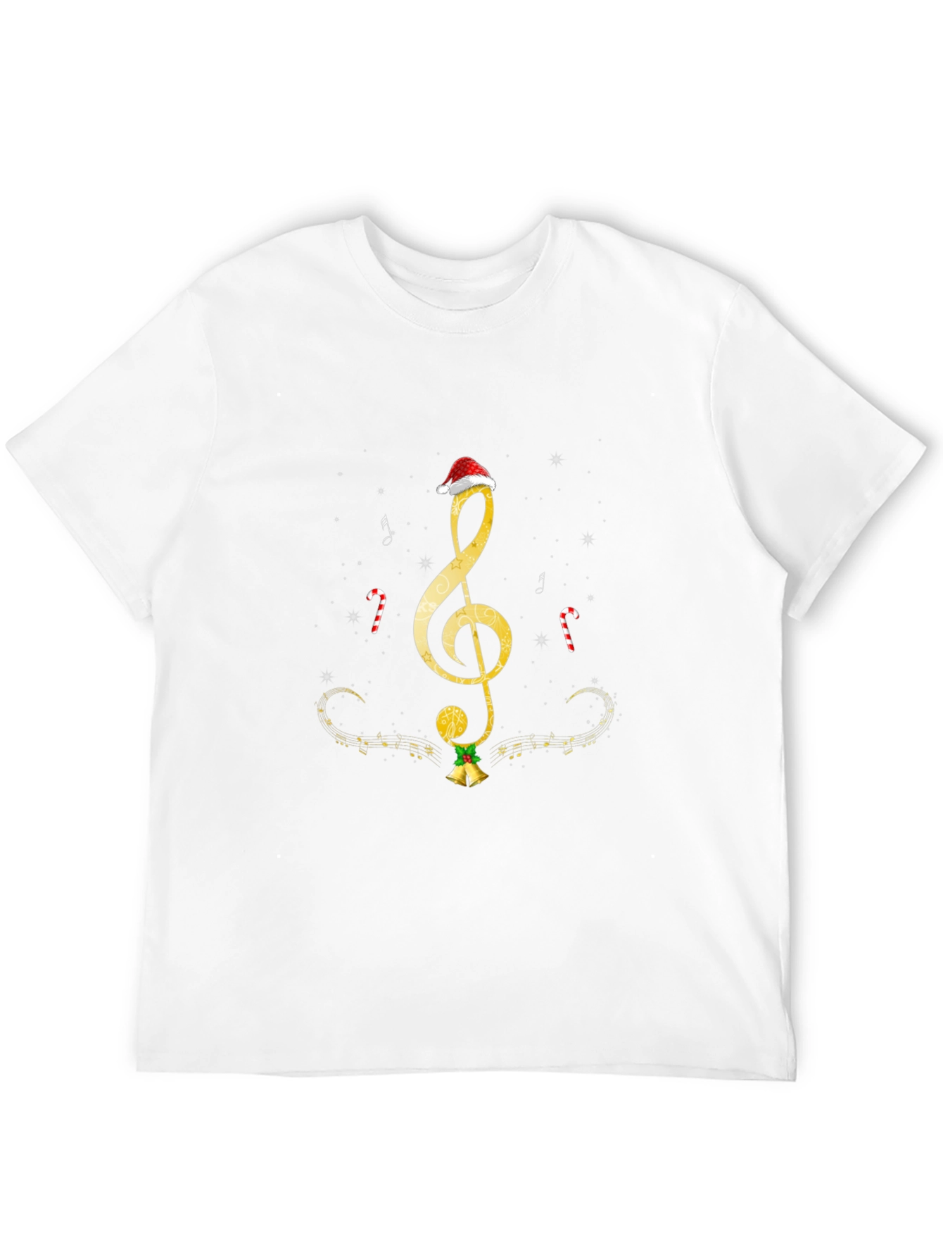 Musical Christmas T-Shirt - Treble Clef & Bells