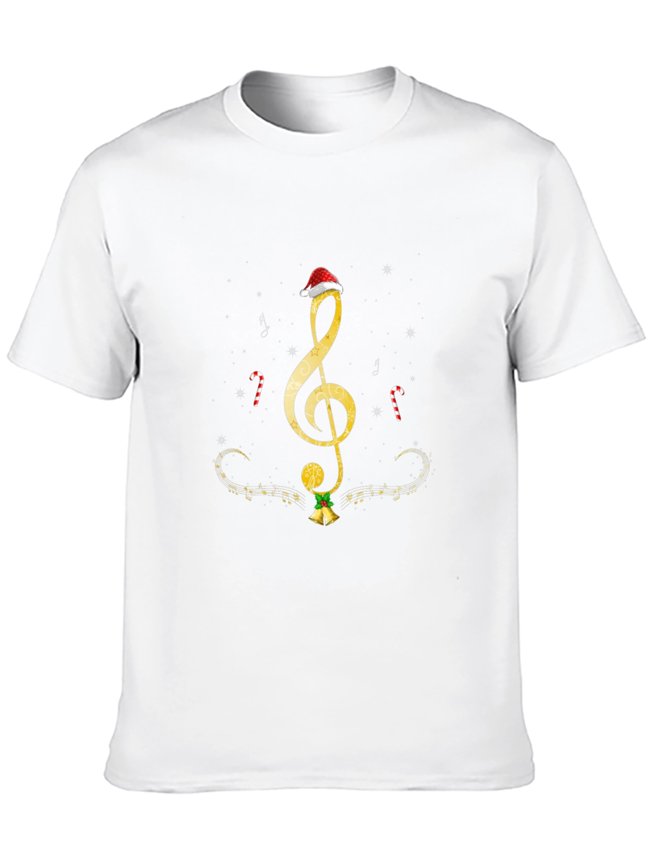 Musical Christmas T-Shirt - Treble Clef & Bells