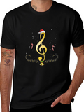 Musical Christmas T-Shirt - Treble Clef & Bells