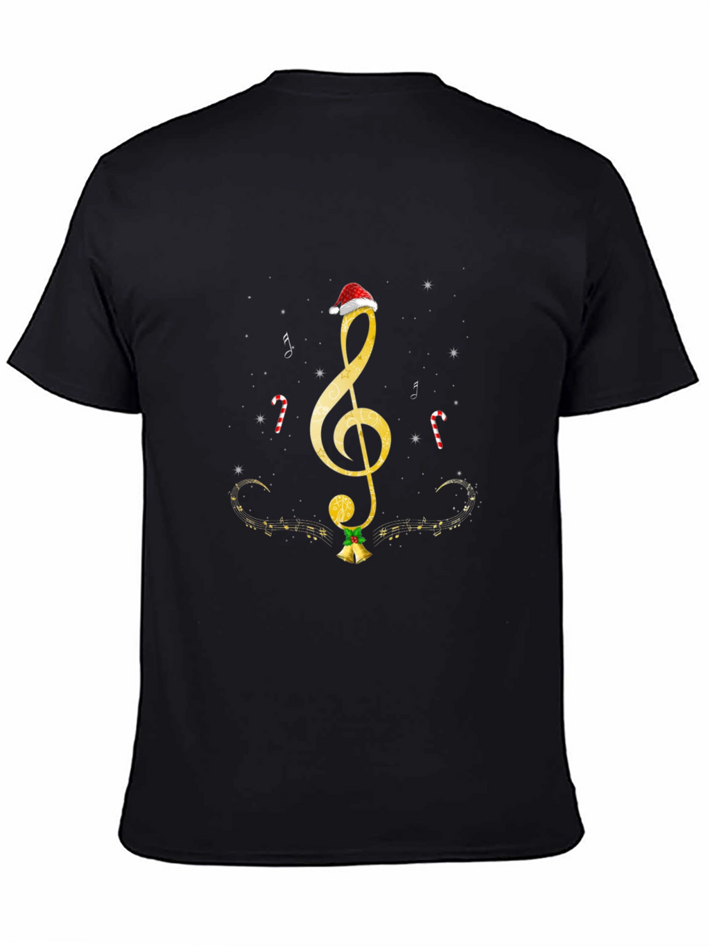 Musical Christmas T-Shirt - Treble Clef & Bells