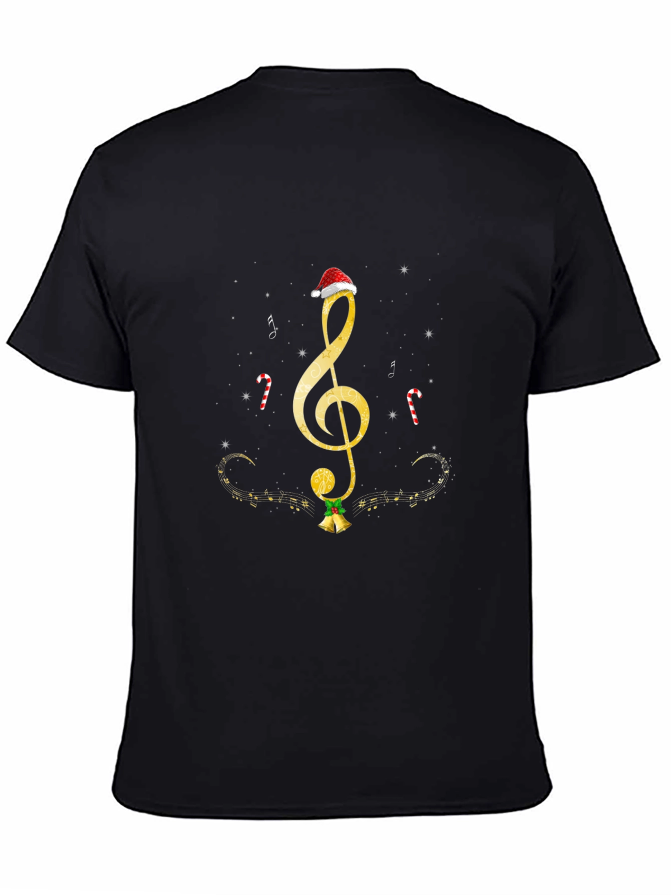 Musical Christmas T-Shirt - Treble Clef & Bells