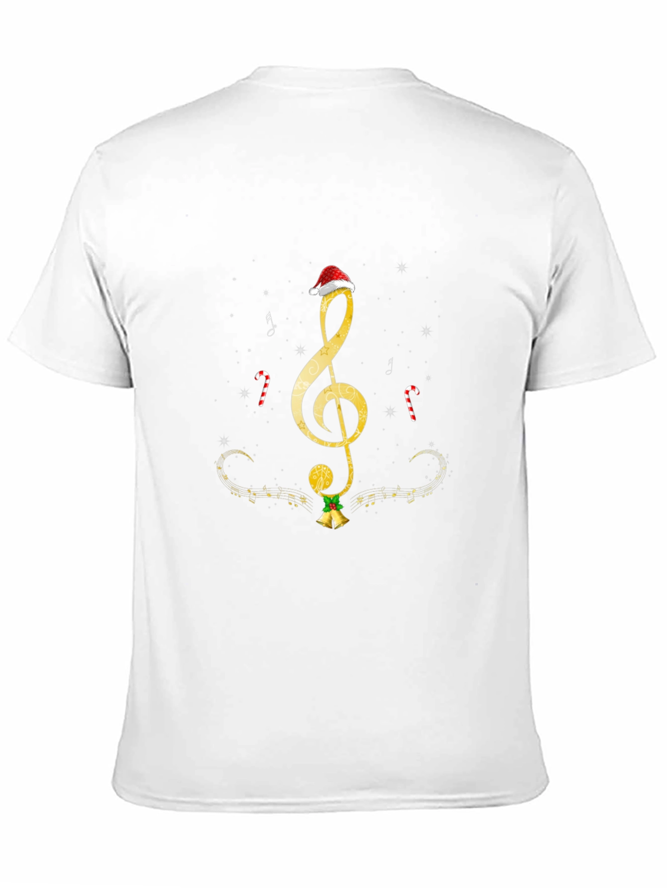Musical Christmas T-Shirt - Treble Clef & Bells