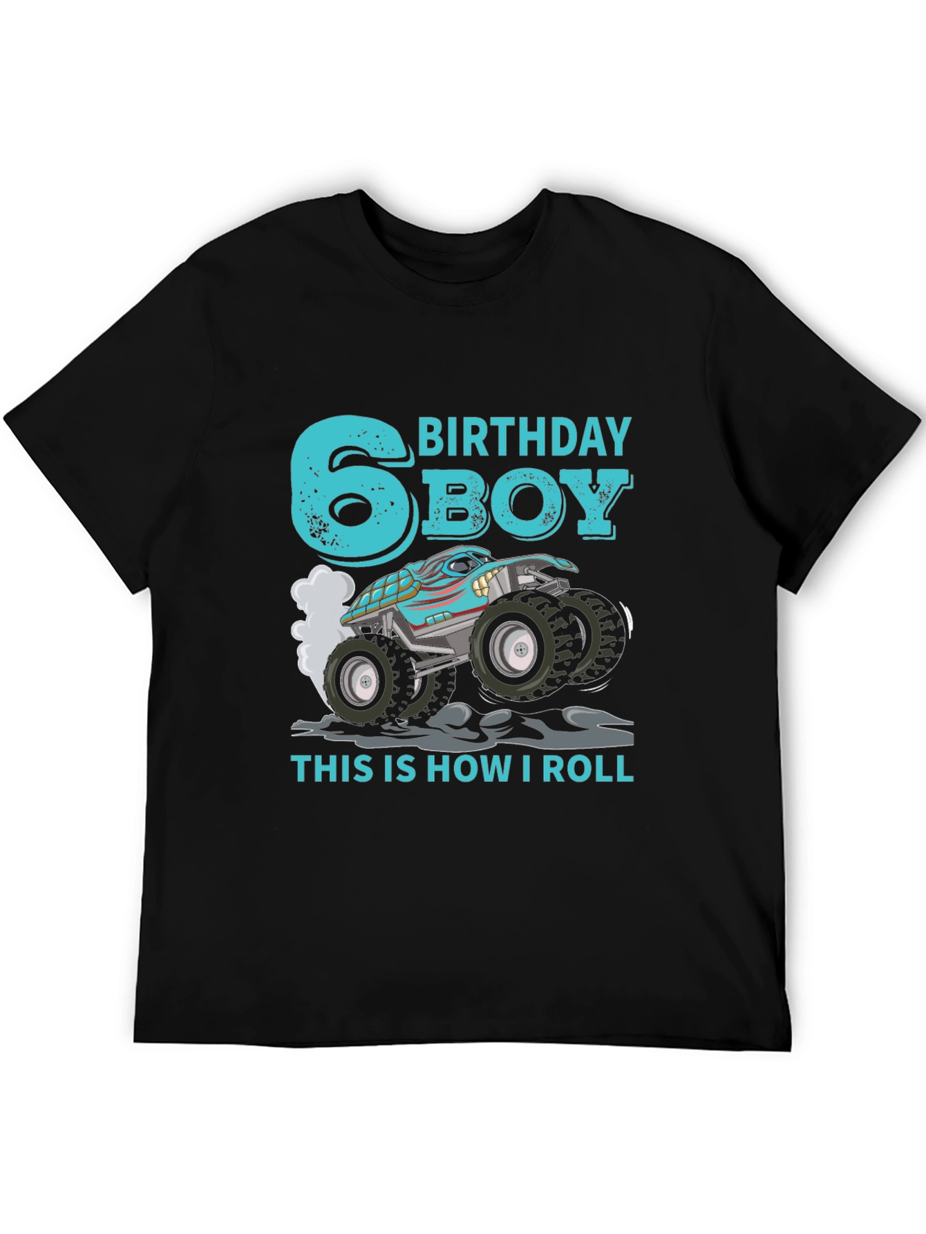 6th Birthday Boy Monster Truck T-Shirt