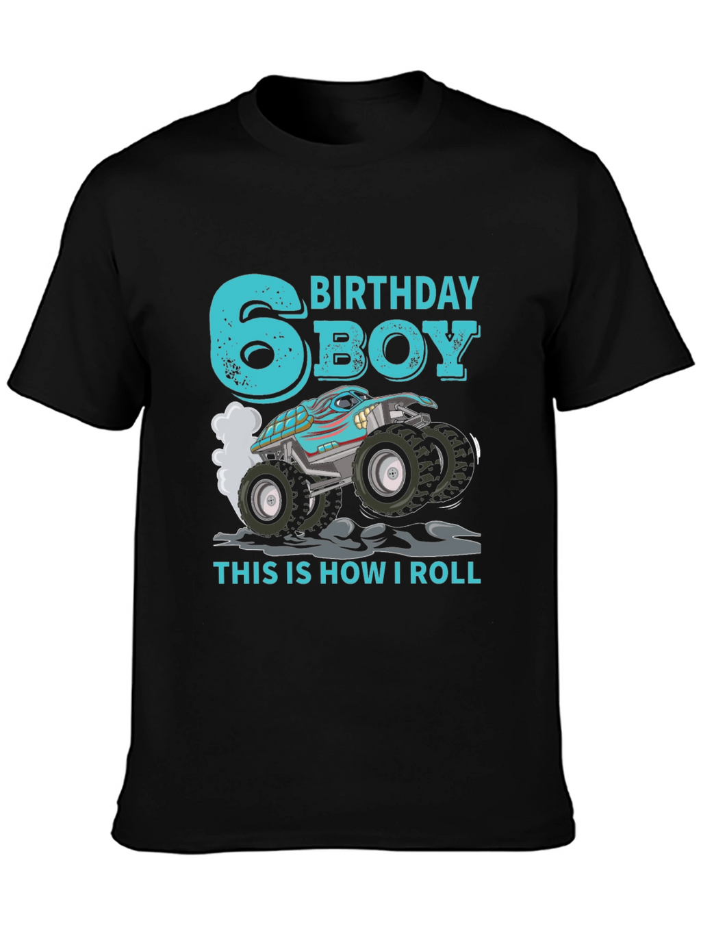 6th Birthday Boy Monster Truck T-Shirt