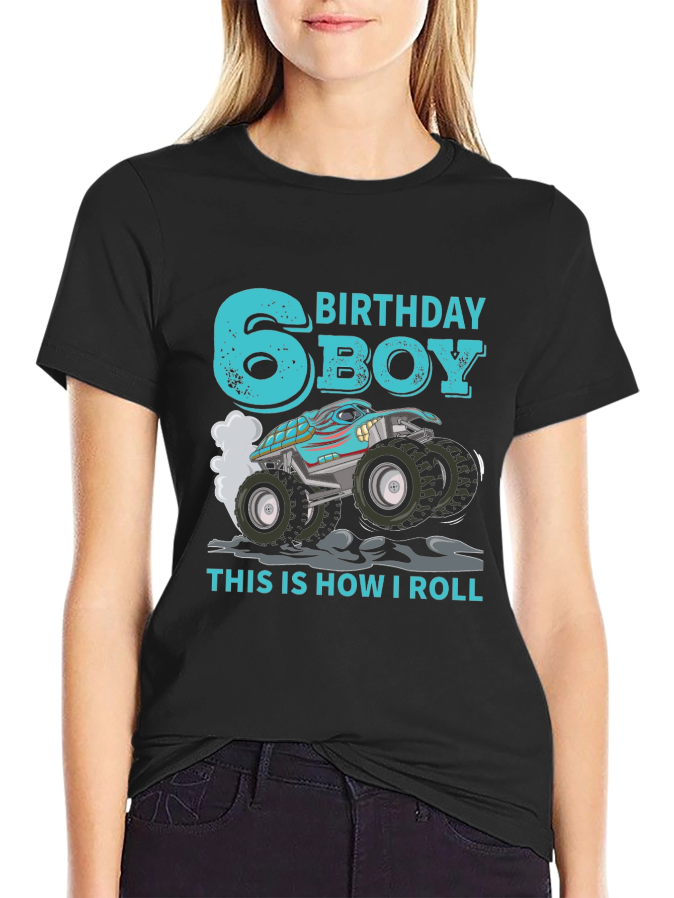 6th Birthday Boy Monster Truck T-Shirt
