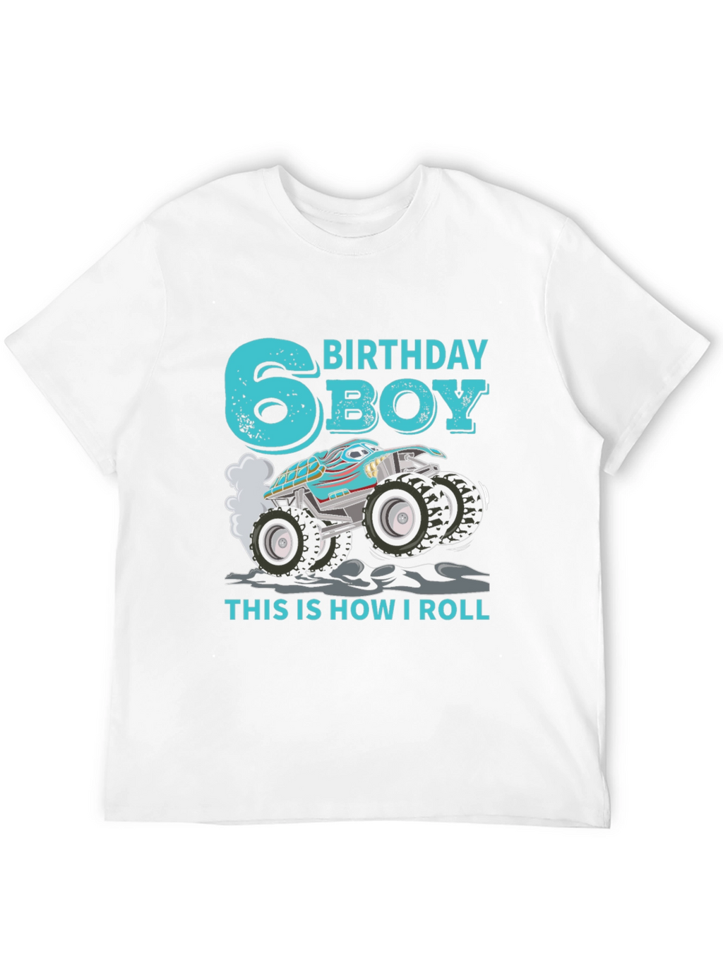 6th Birthday Boy Monster Truck T-Shirt