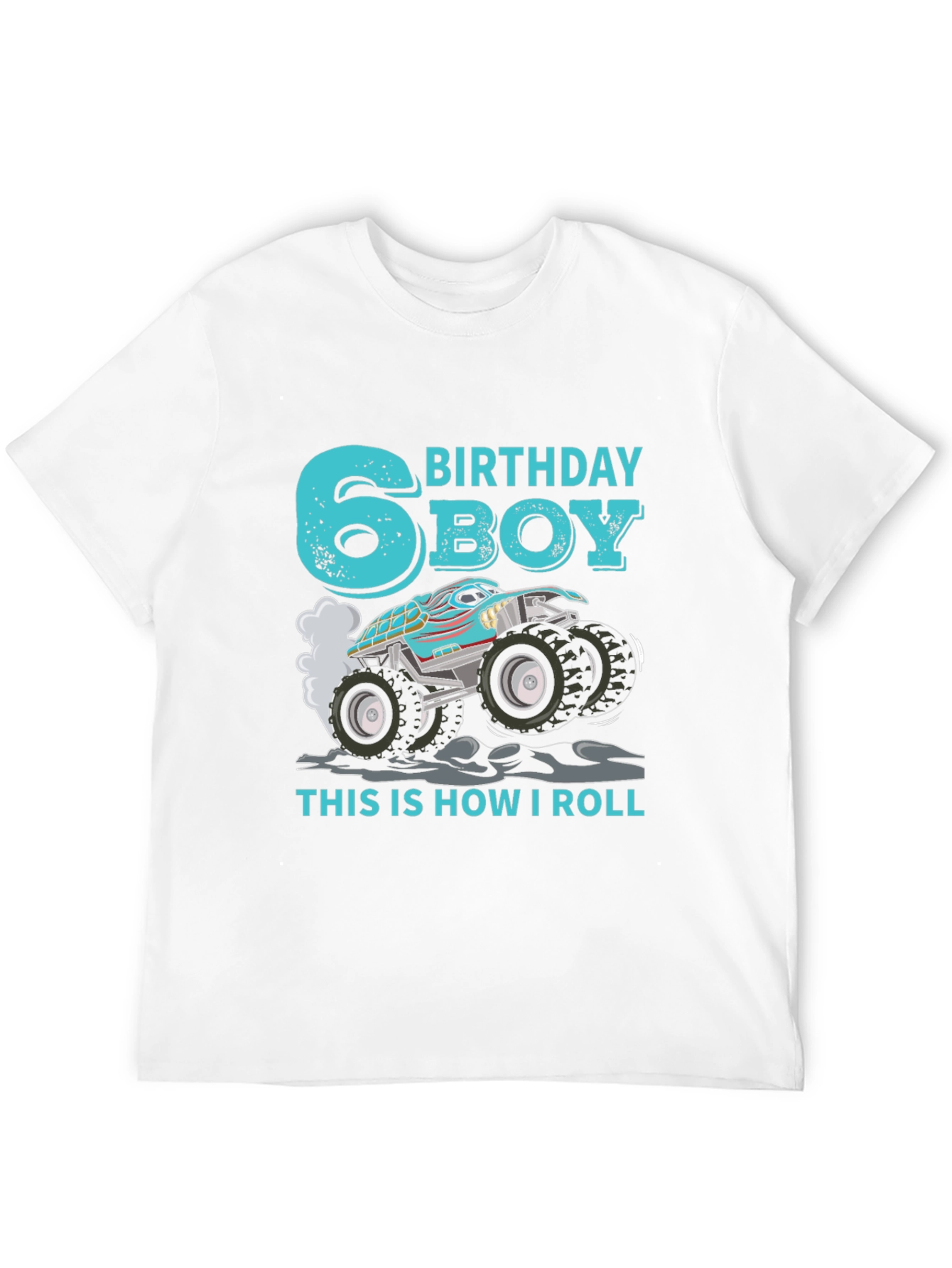 6th Birthday Boy Monster Truck T-Shirt