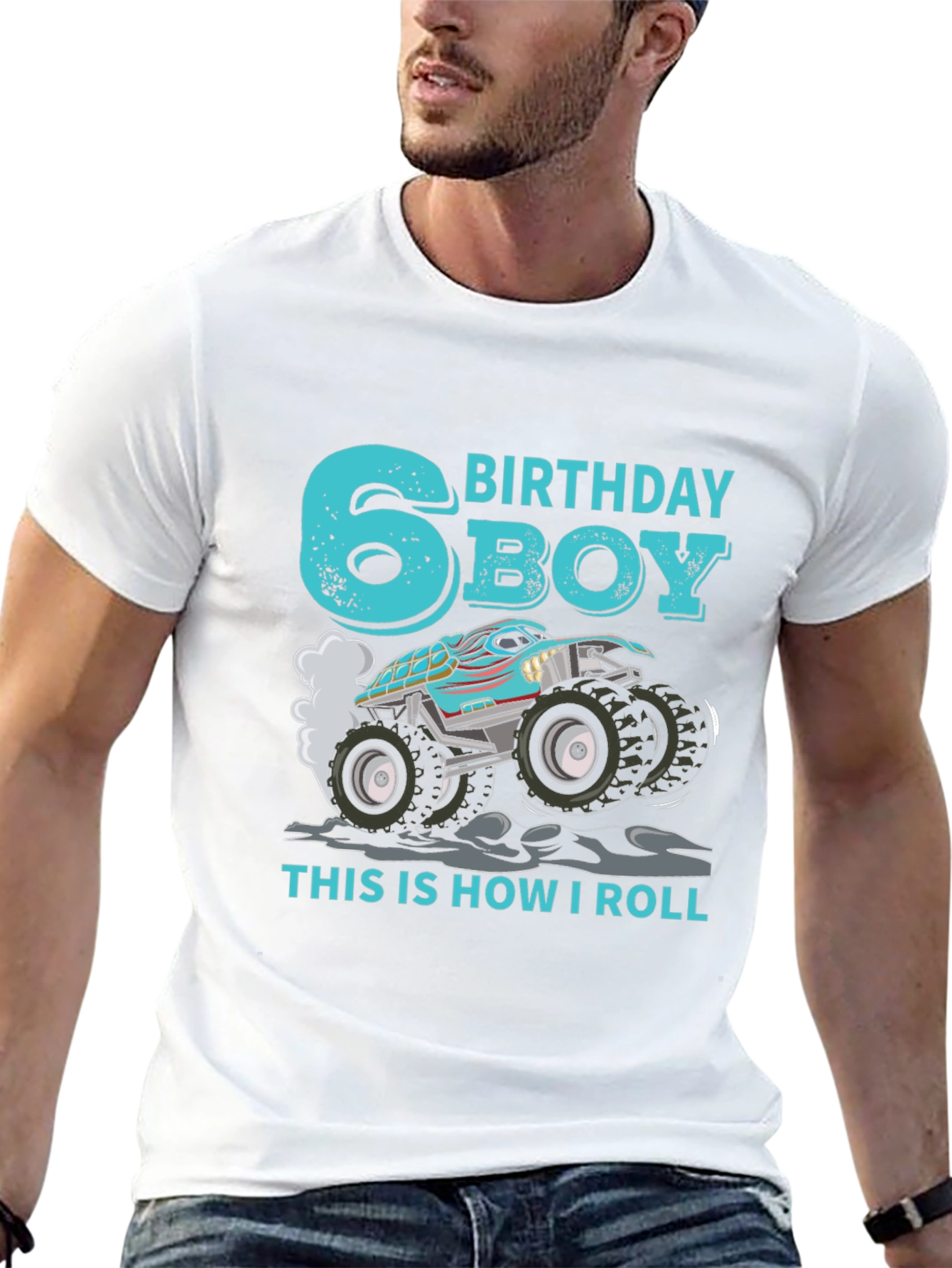 6th Birthday Boy Monster Truck T-Shirt