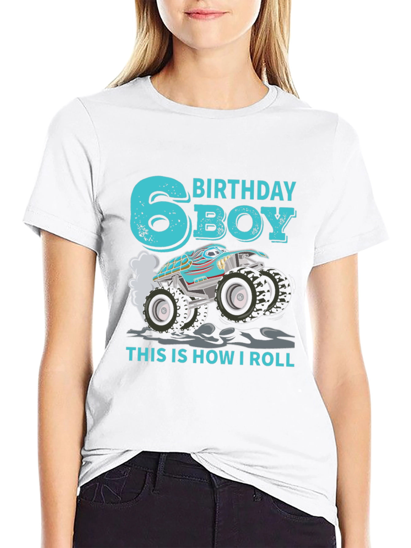 6th Birthday Boy Monster Truck T-Shirt