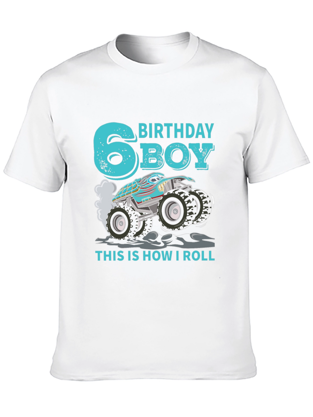 6th Birthday Boy Monster Truck T-Shirt