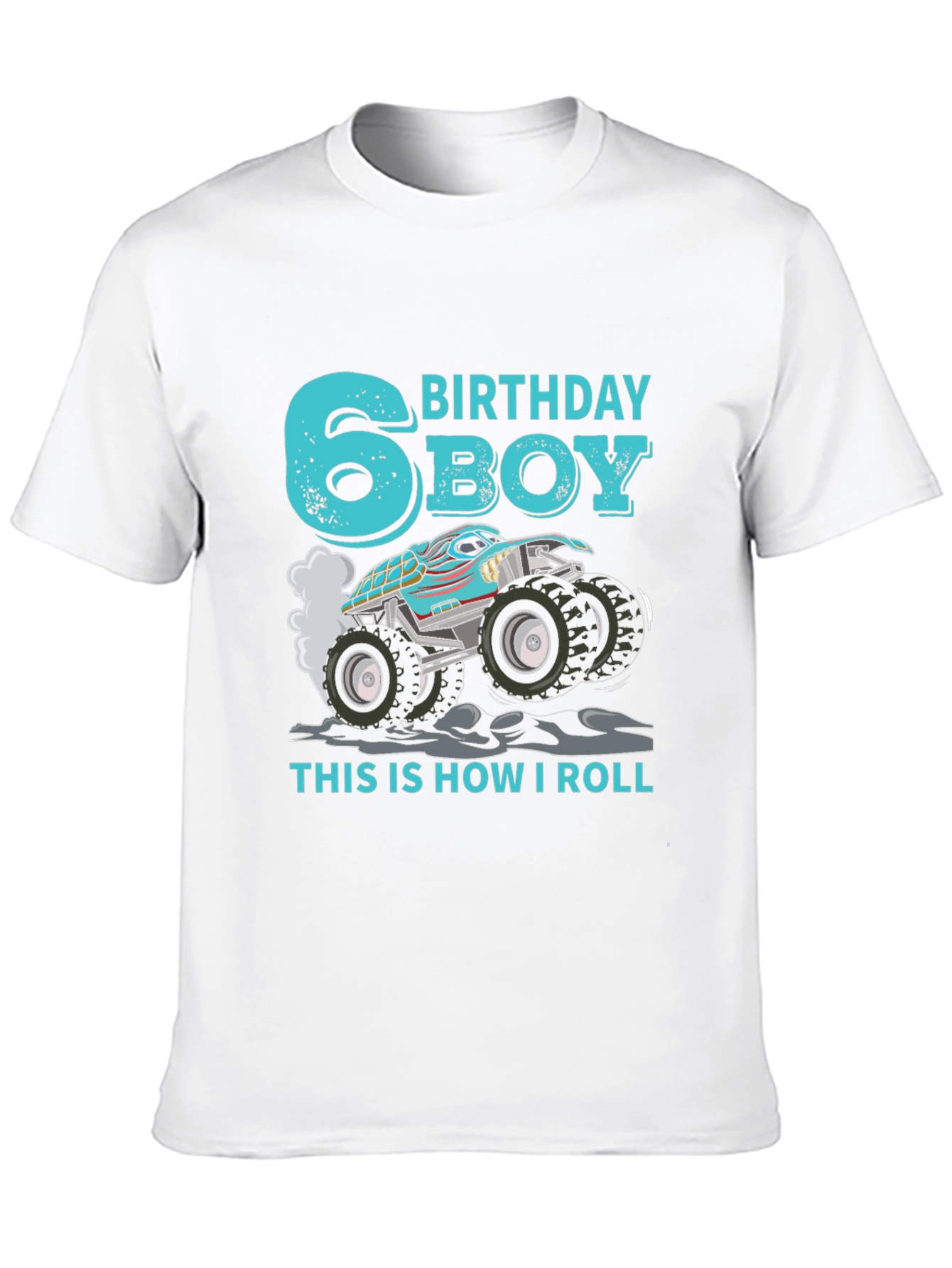 6th Birthday Boy Monster Truck T-Shirt
