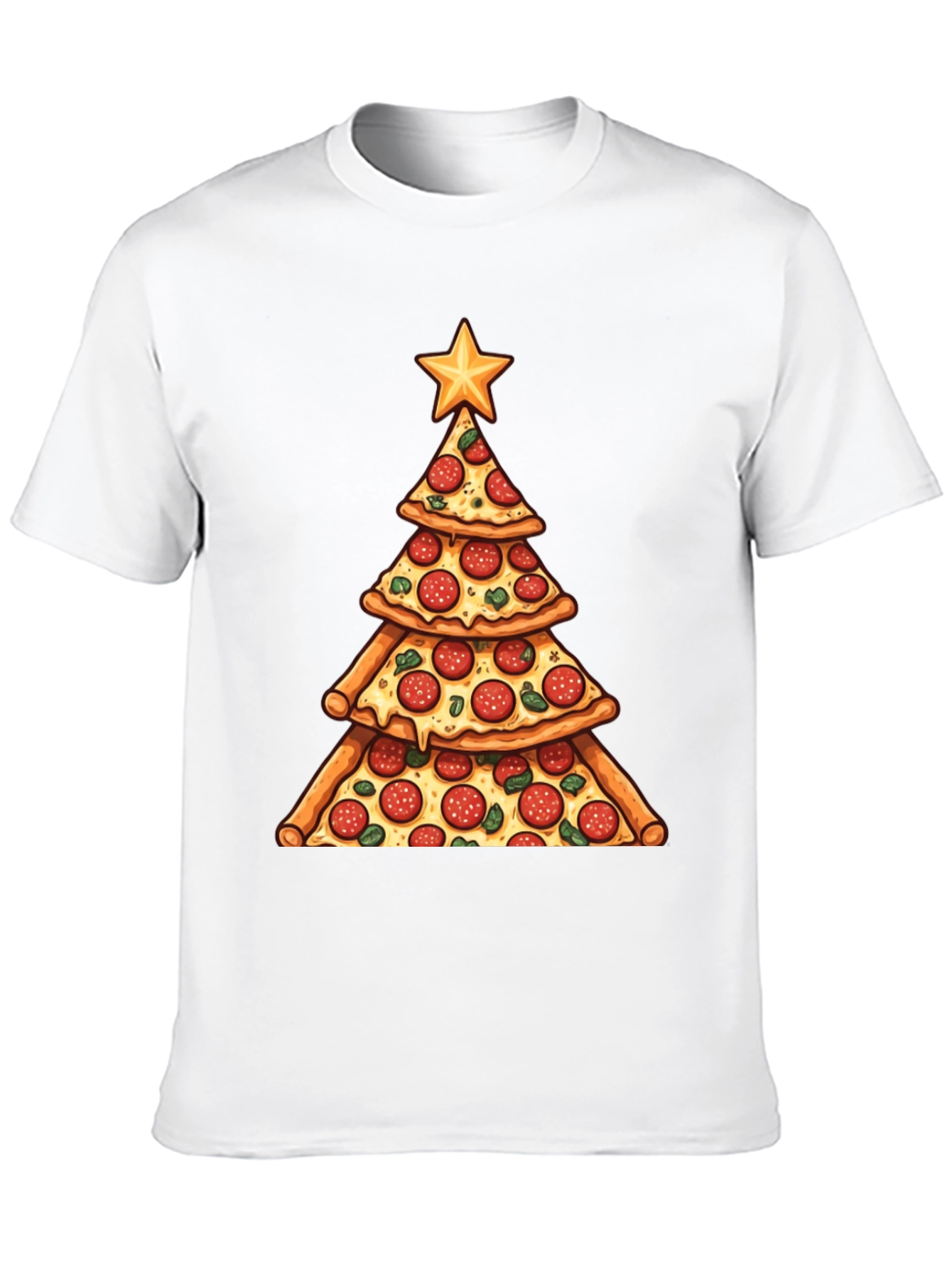 Pizza Christmas Tree T-Shirt
