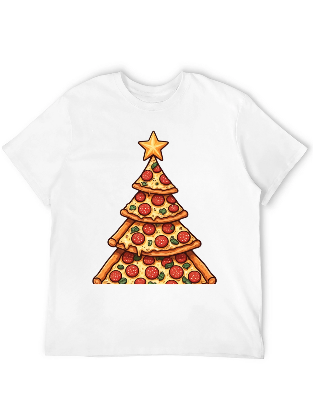 Pizza Christmas Tree T-Shirt