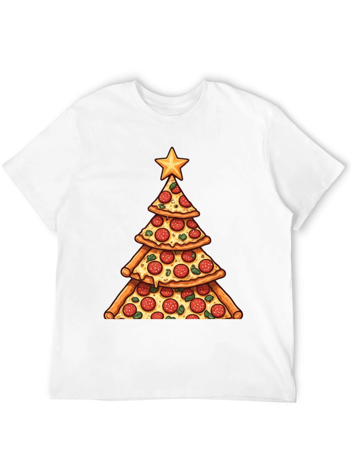 Pizza Christmas Tree T-Shirt