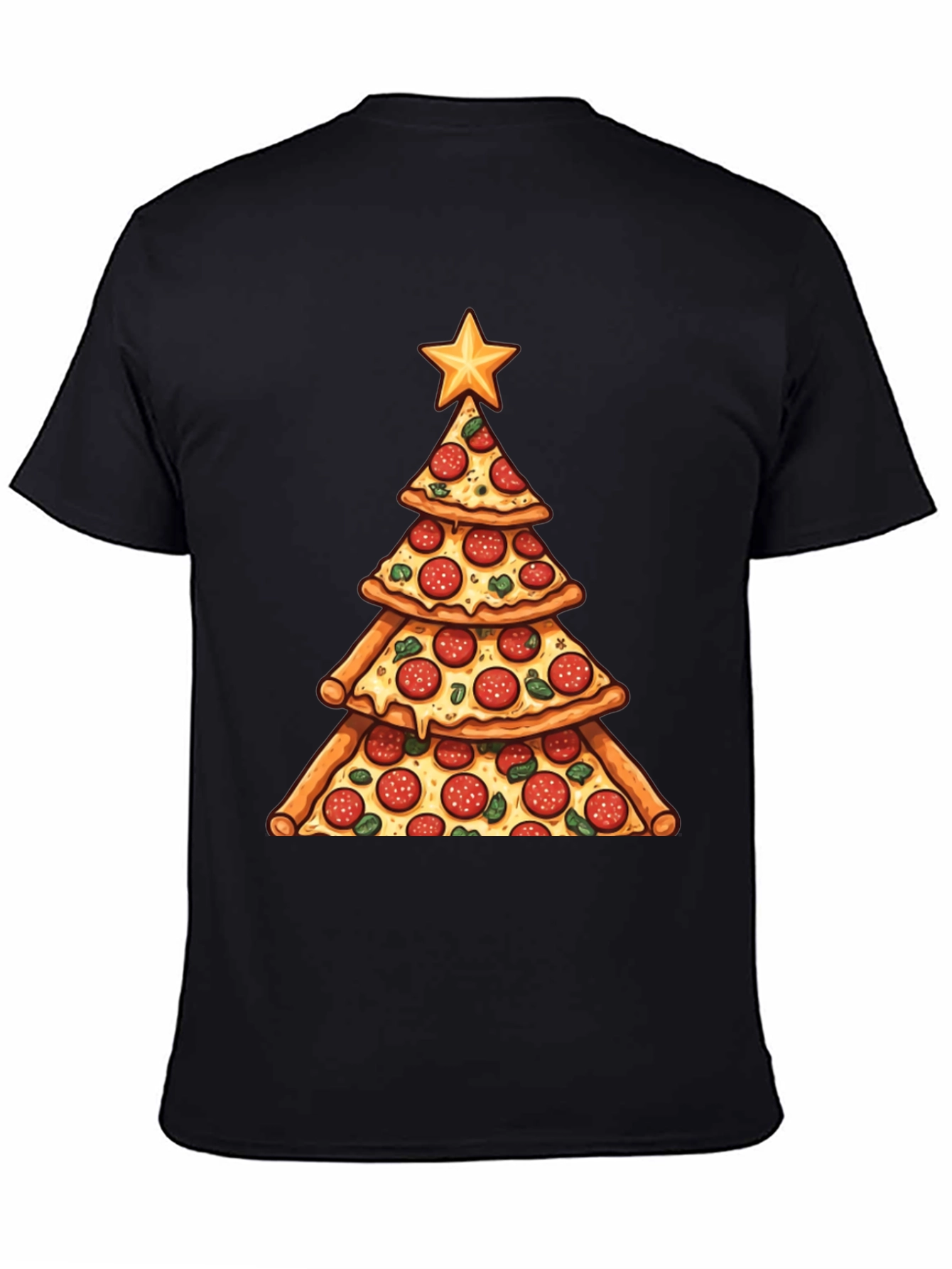 Pizza Christmas Tree T-Shirt