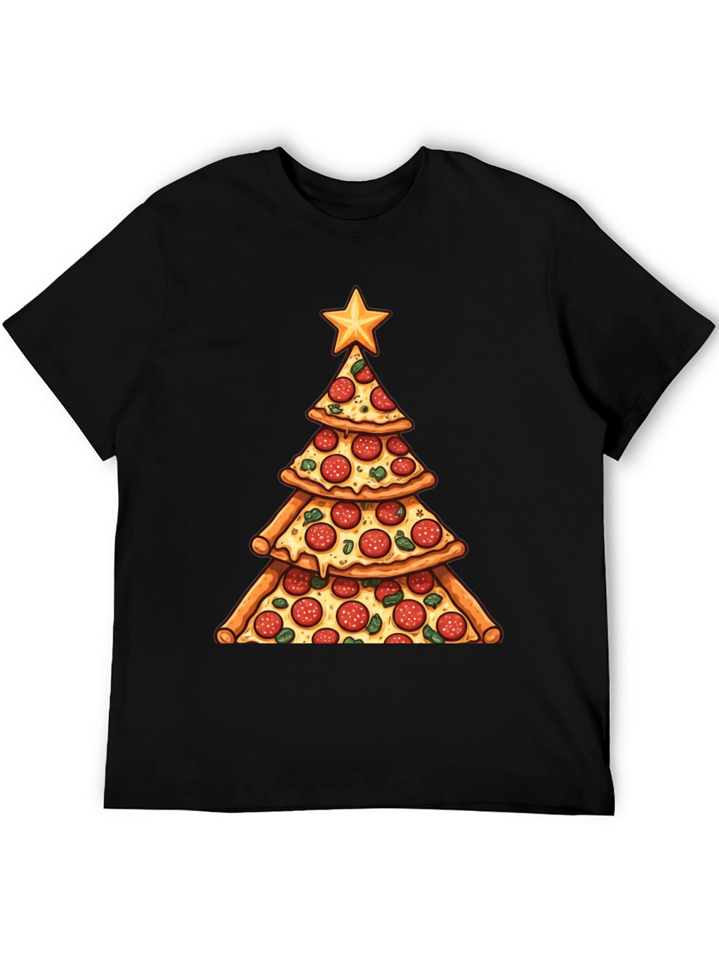 Pizza Christmas Tree T-Shirt