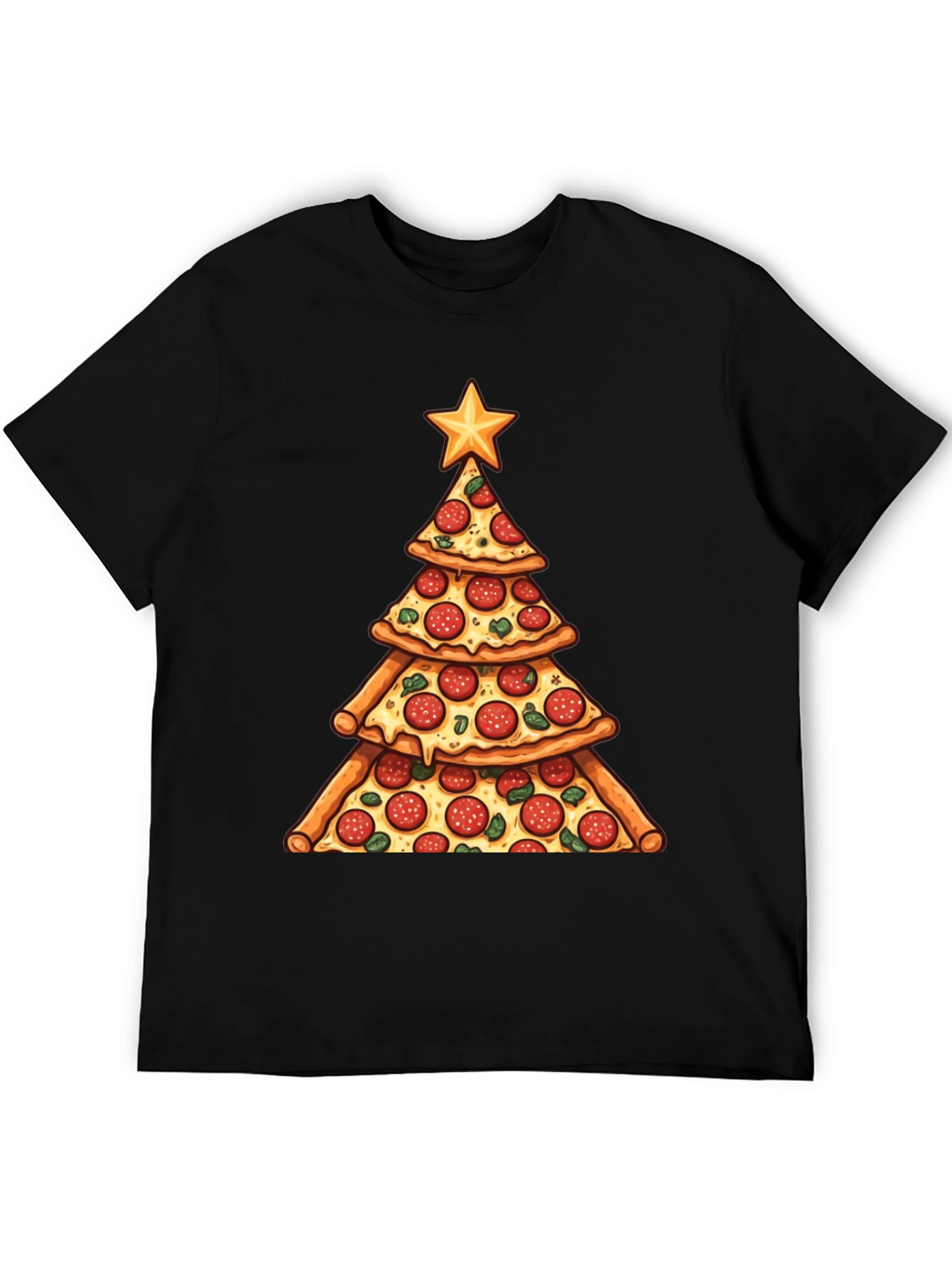 Pizza Christmas Tree T-Shirt