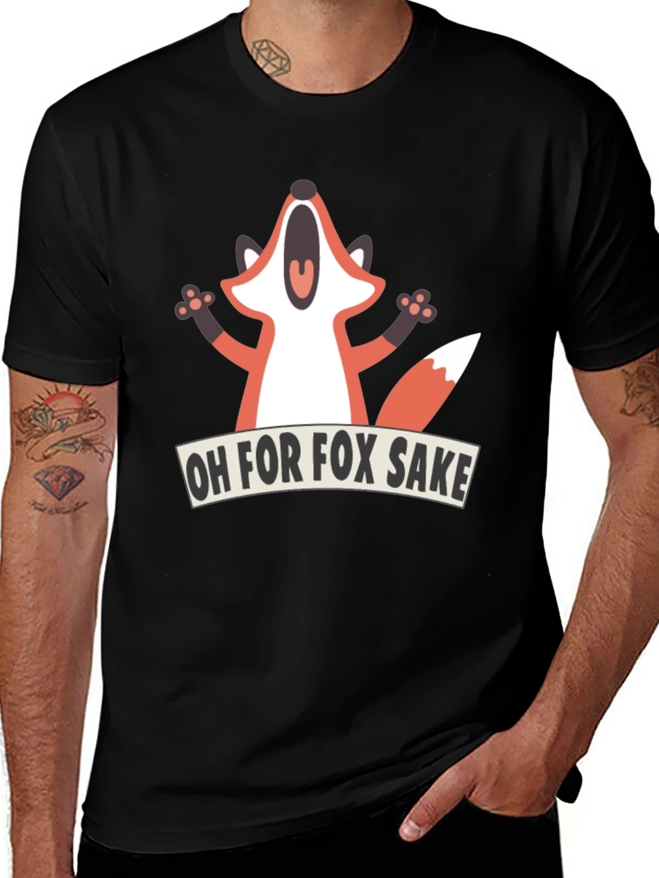 Funny Fox T-Shirt - Oh For Fox Sake Graphic Tee