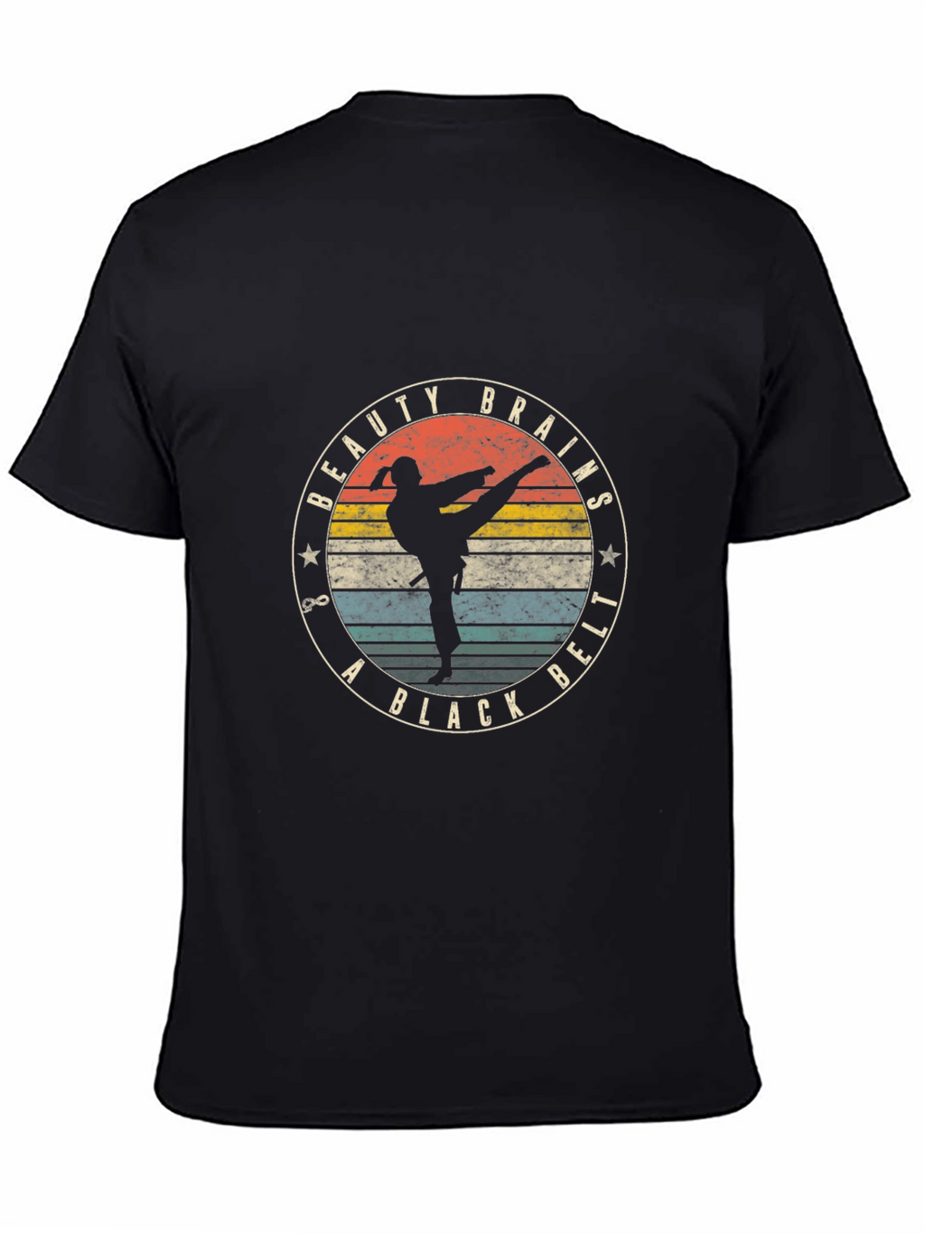 Beauty Brains Black Belt T-Shirt