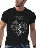 Joy Heart Graphic Print Black T-Shirt