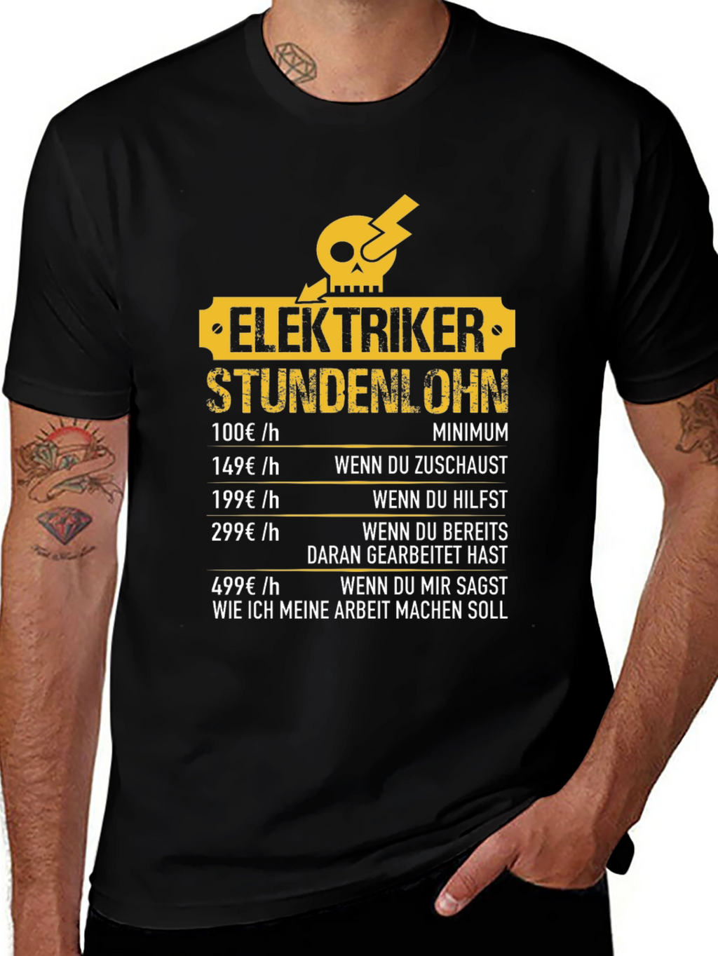 Electrician Hourly Rate Humor T-Shirt