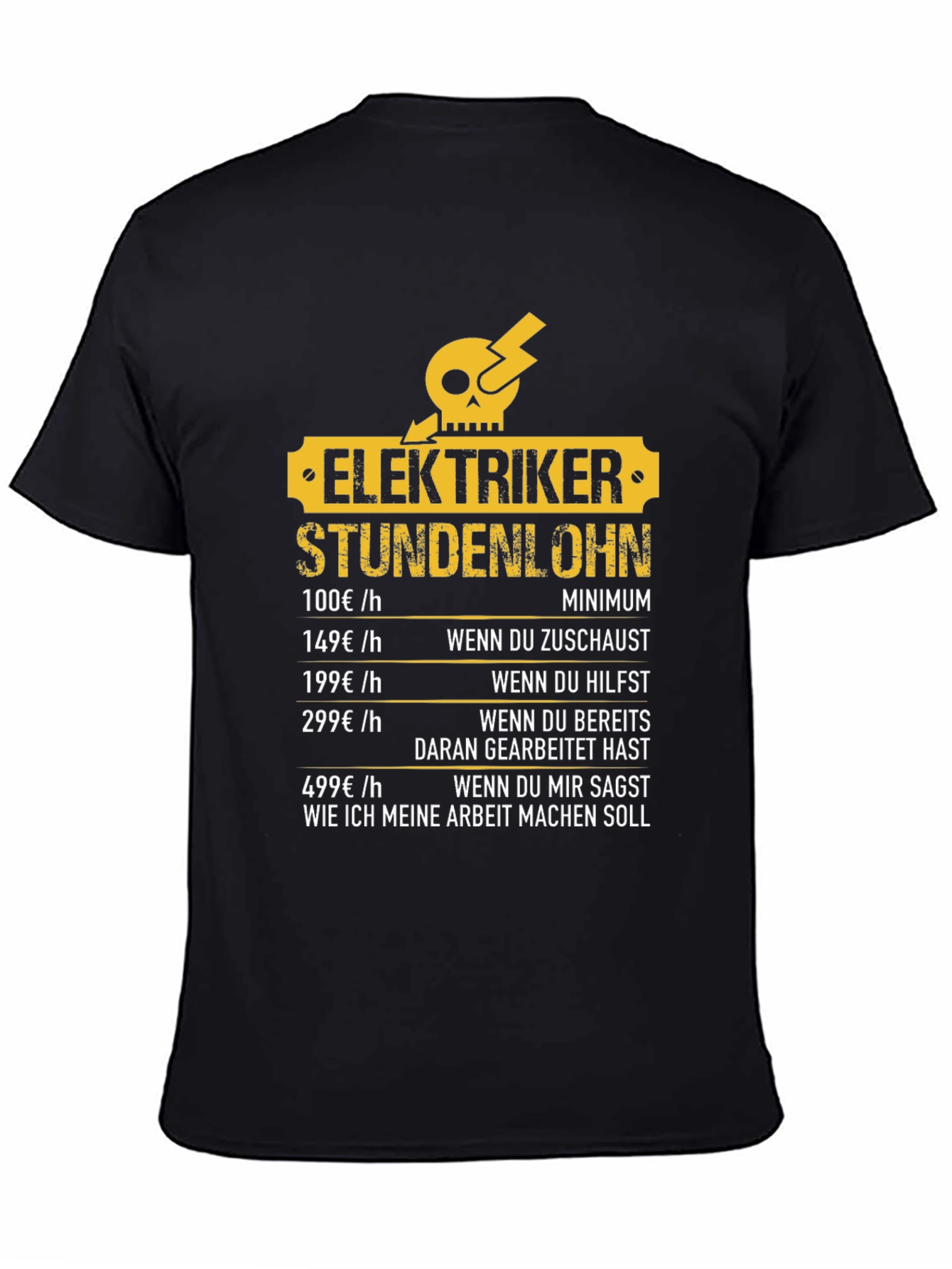 Electrician Hourly Rate Humor T-Shirt