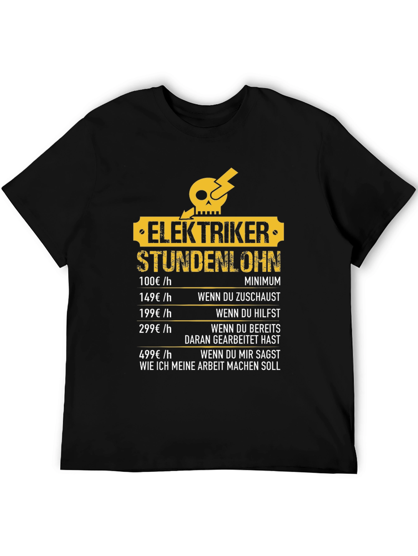 Electrician Hourly Rate Humor T-Shirt