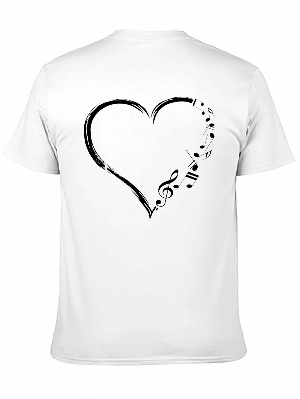 Music Heartbeat Black T-Shirt