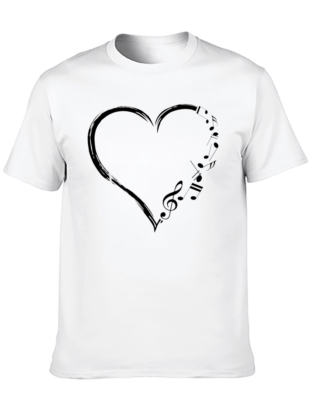 Music Heartbeat Black T-Shirt