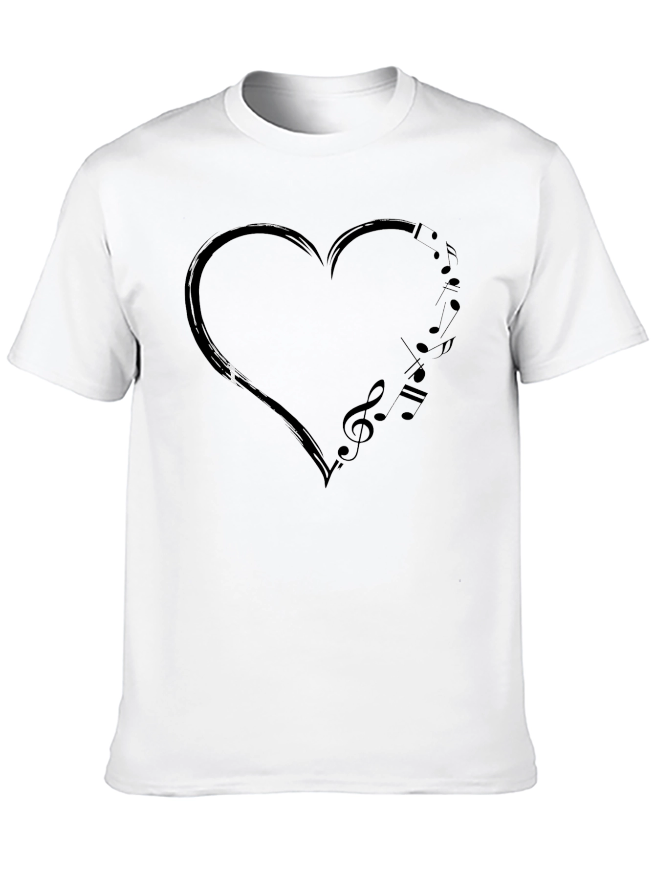 Music Heartbeat Black T-Shirt