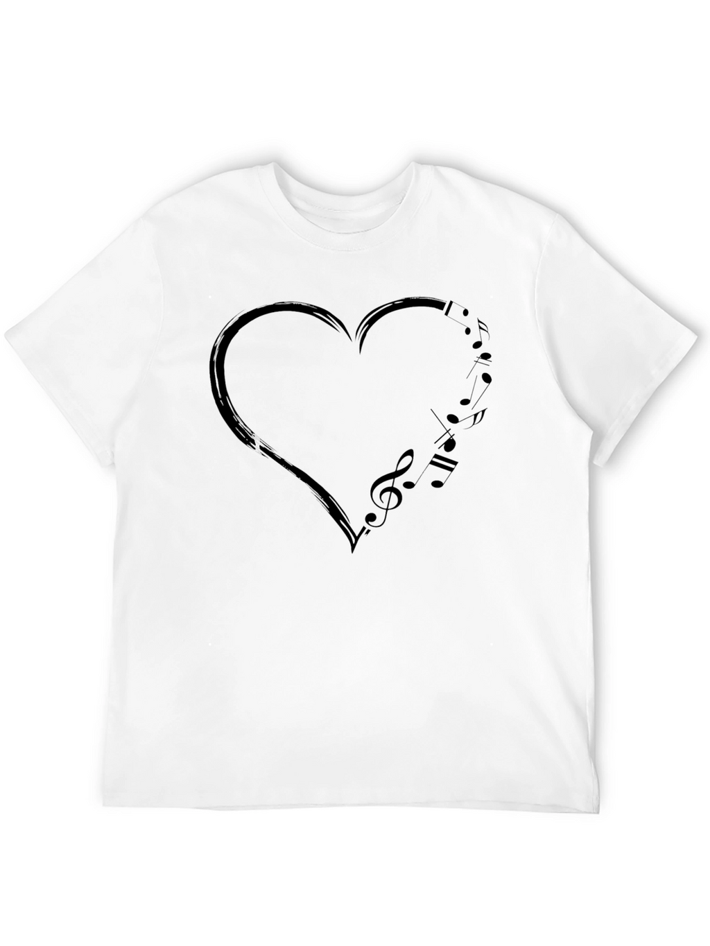 Music Heartbeat Black T-Shirt