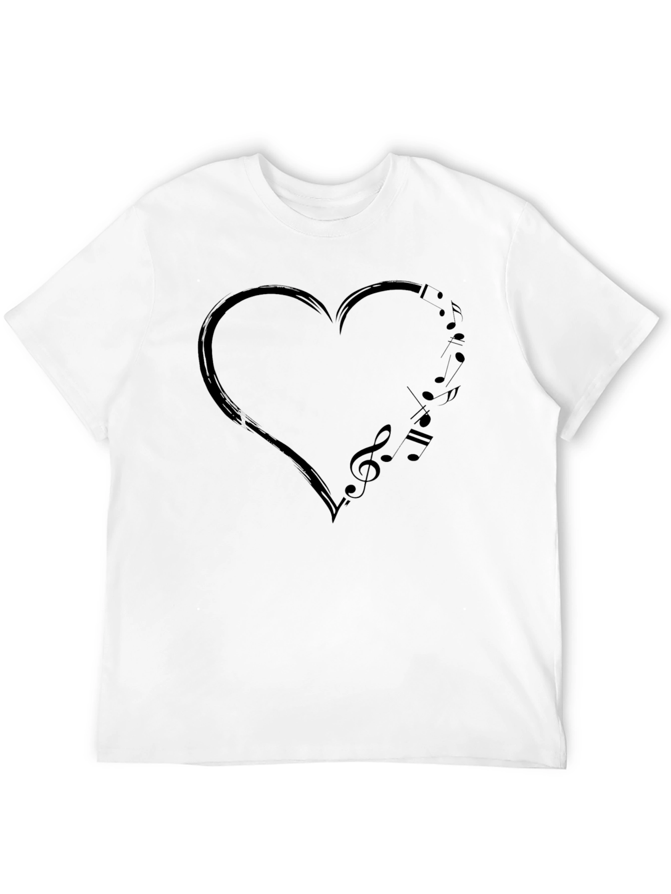 Music Heartbeat Black T-Shirt