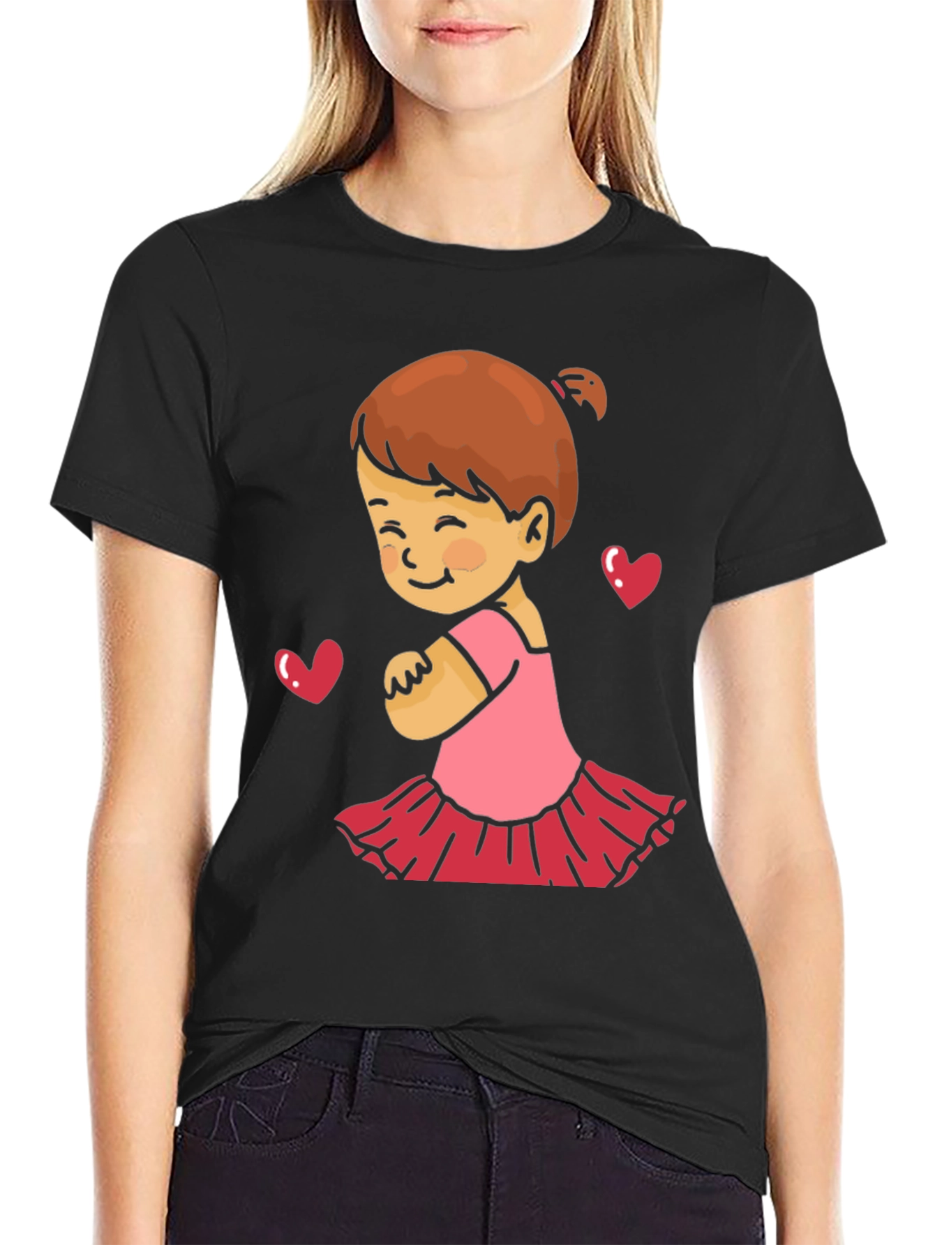 Cute Girls Love Black T-Shirt