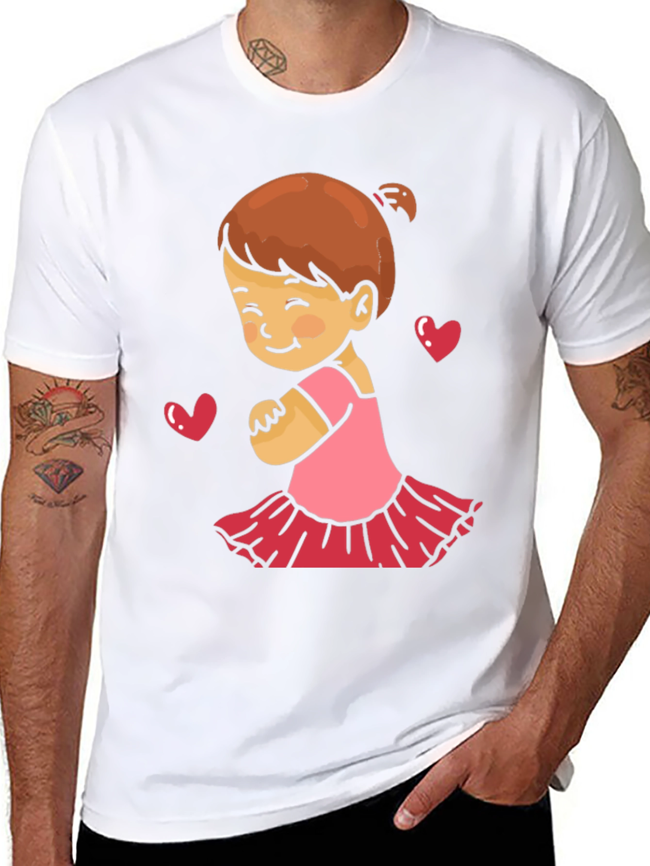 Cute Girls Love Black T-Shirt