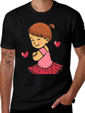Cute Girls Love Black T-Shirt