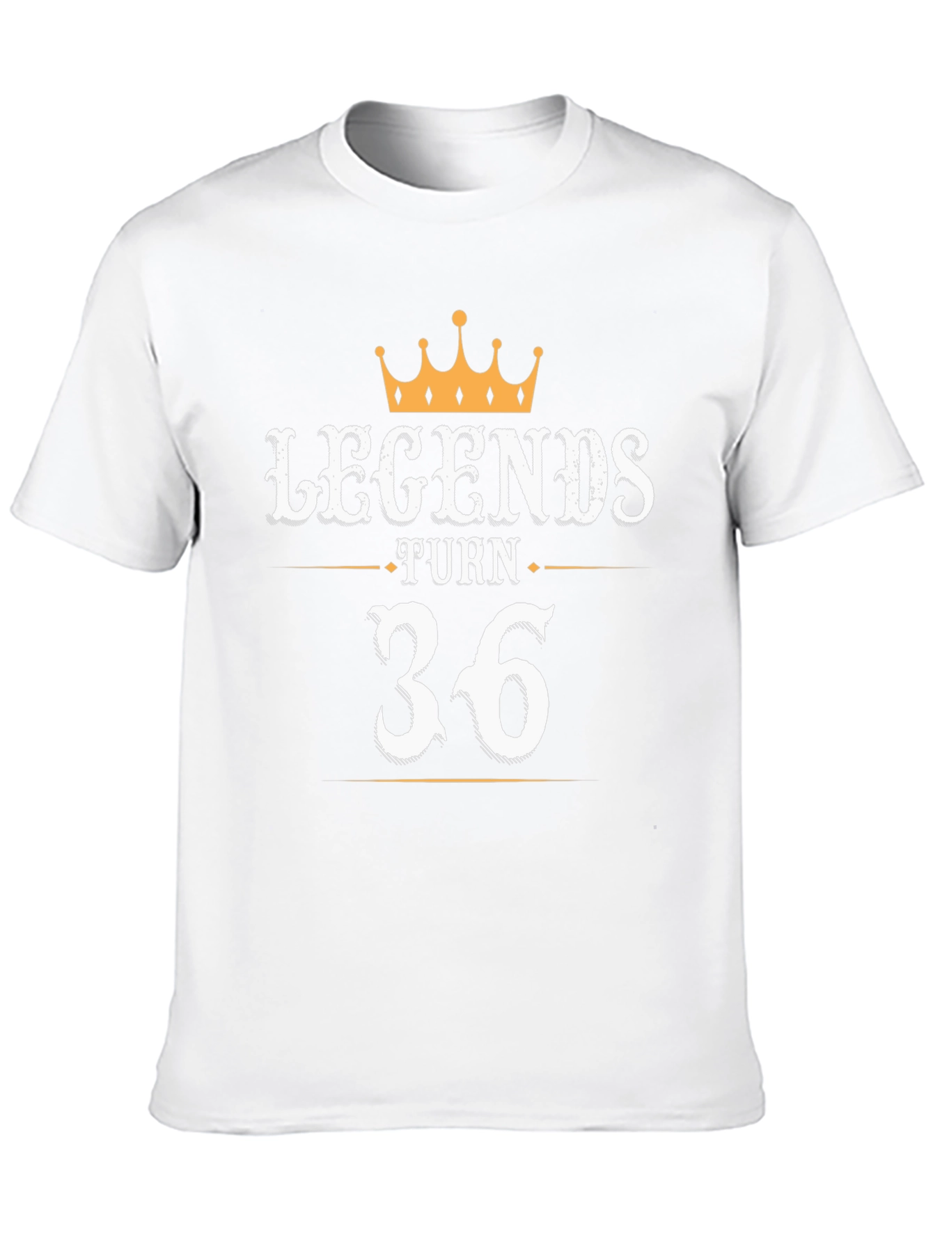 Legends Turn 36 Black Graphic T-Shirt