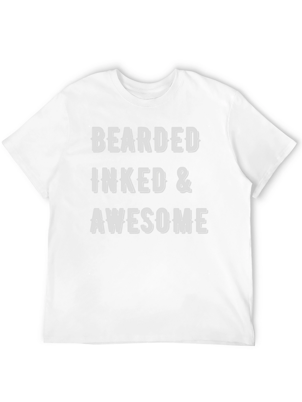 Bearded Inked & Awesome Mens Black T-Shirt