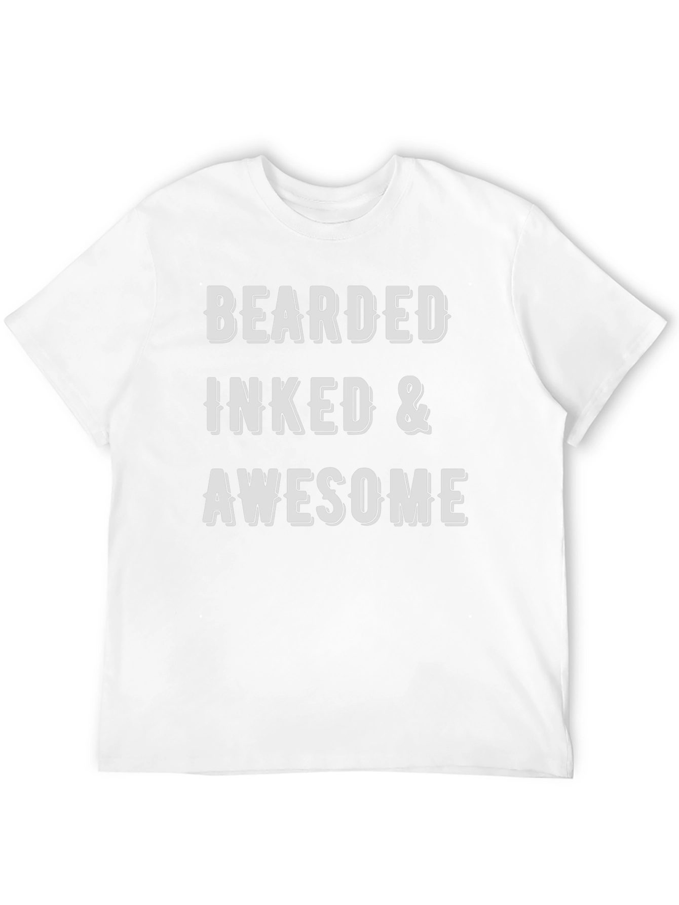Bearded Inked & Awesome Mens Black T-Shirt