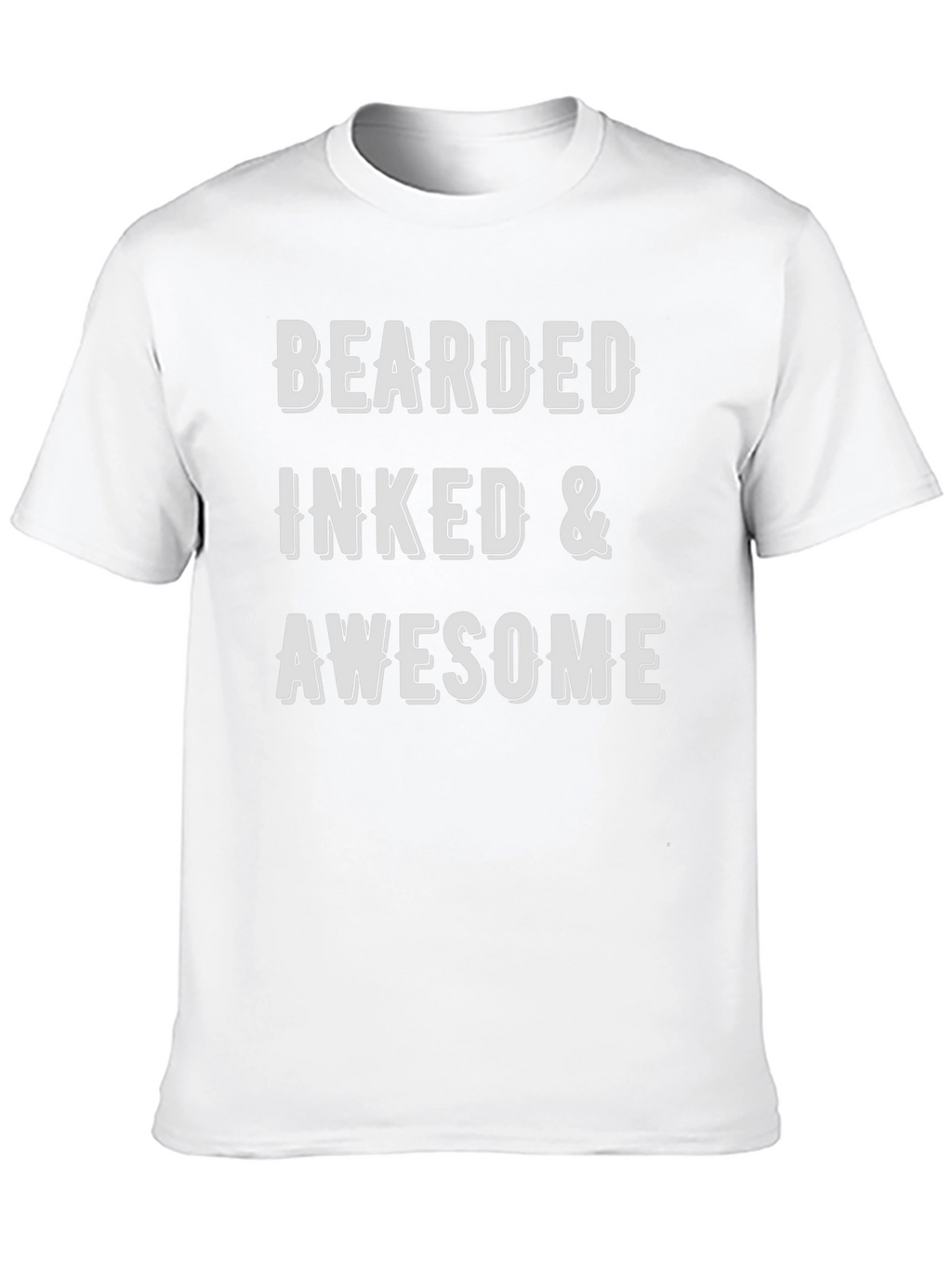 Bearded Inked & Awesome Mens Black T-Shirt