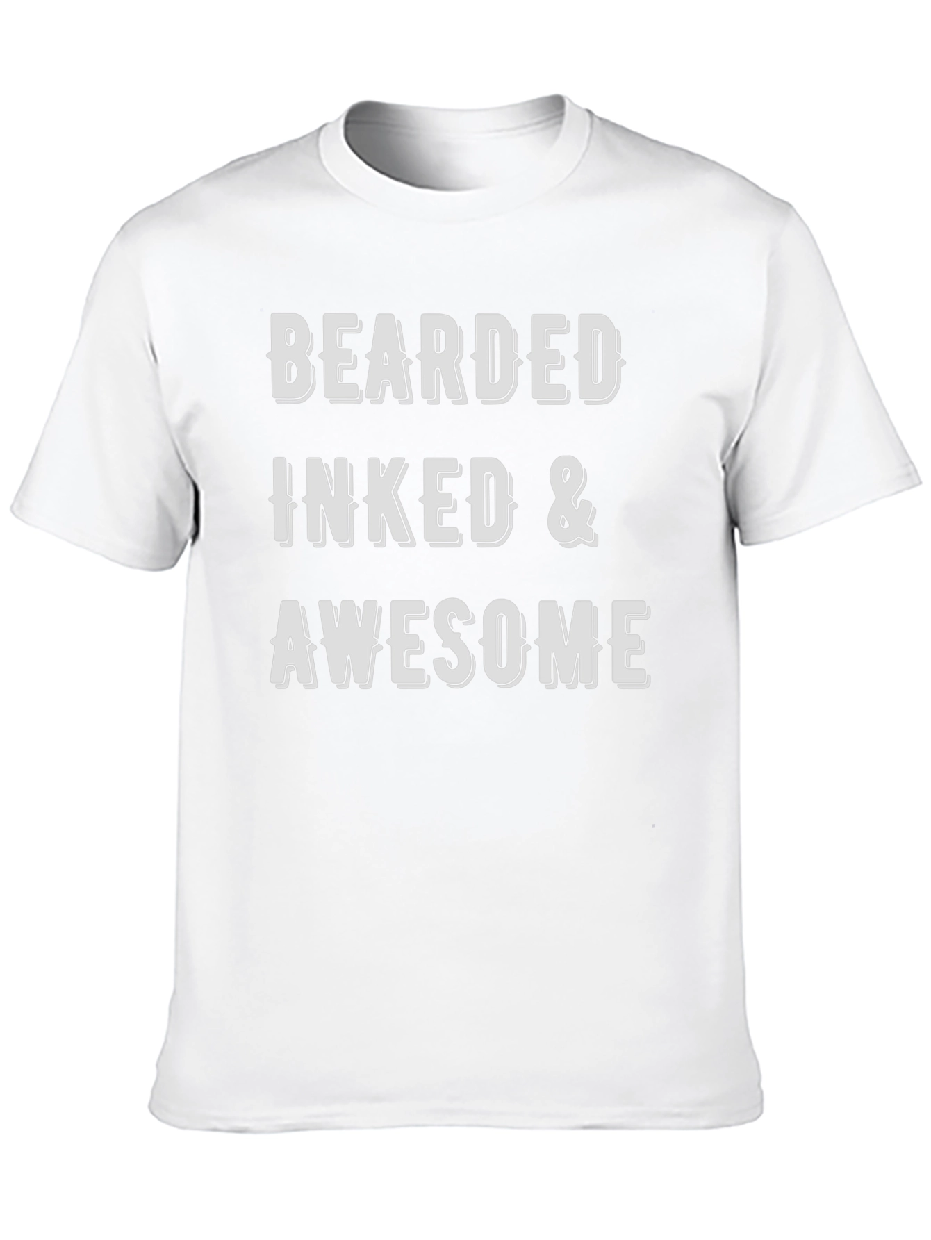 Bearded Inked & Awesome Mens Black T-Shirt