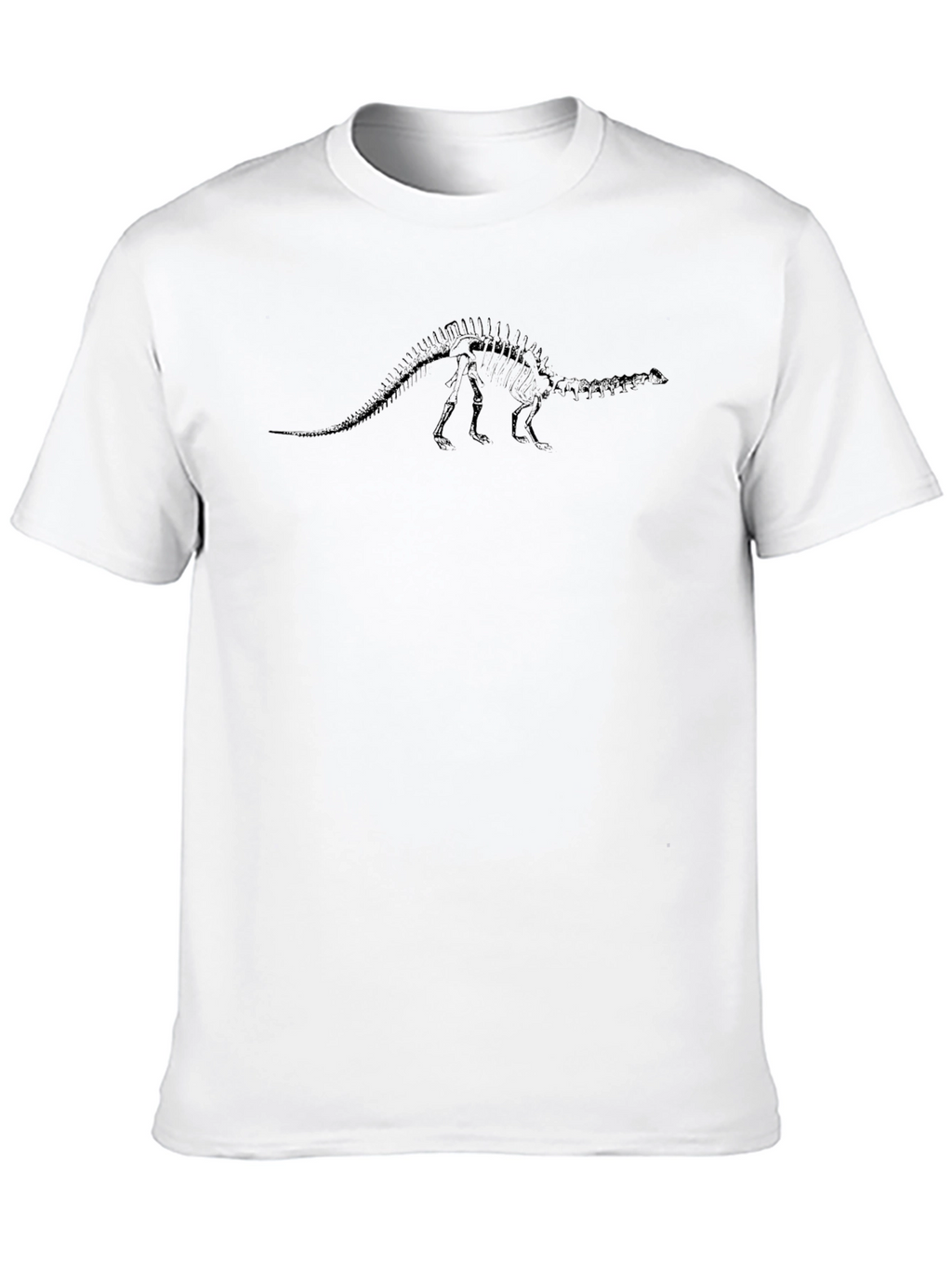 Dinosaur Skeleton Graphic Tee - Black Cotton