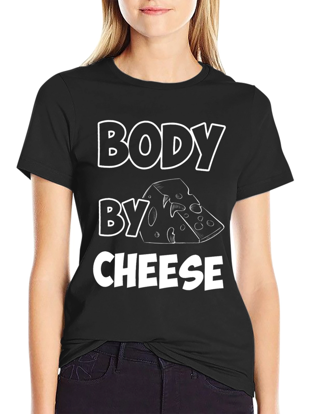 Body by Cheese Funny Graphic Tee