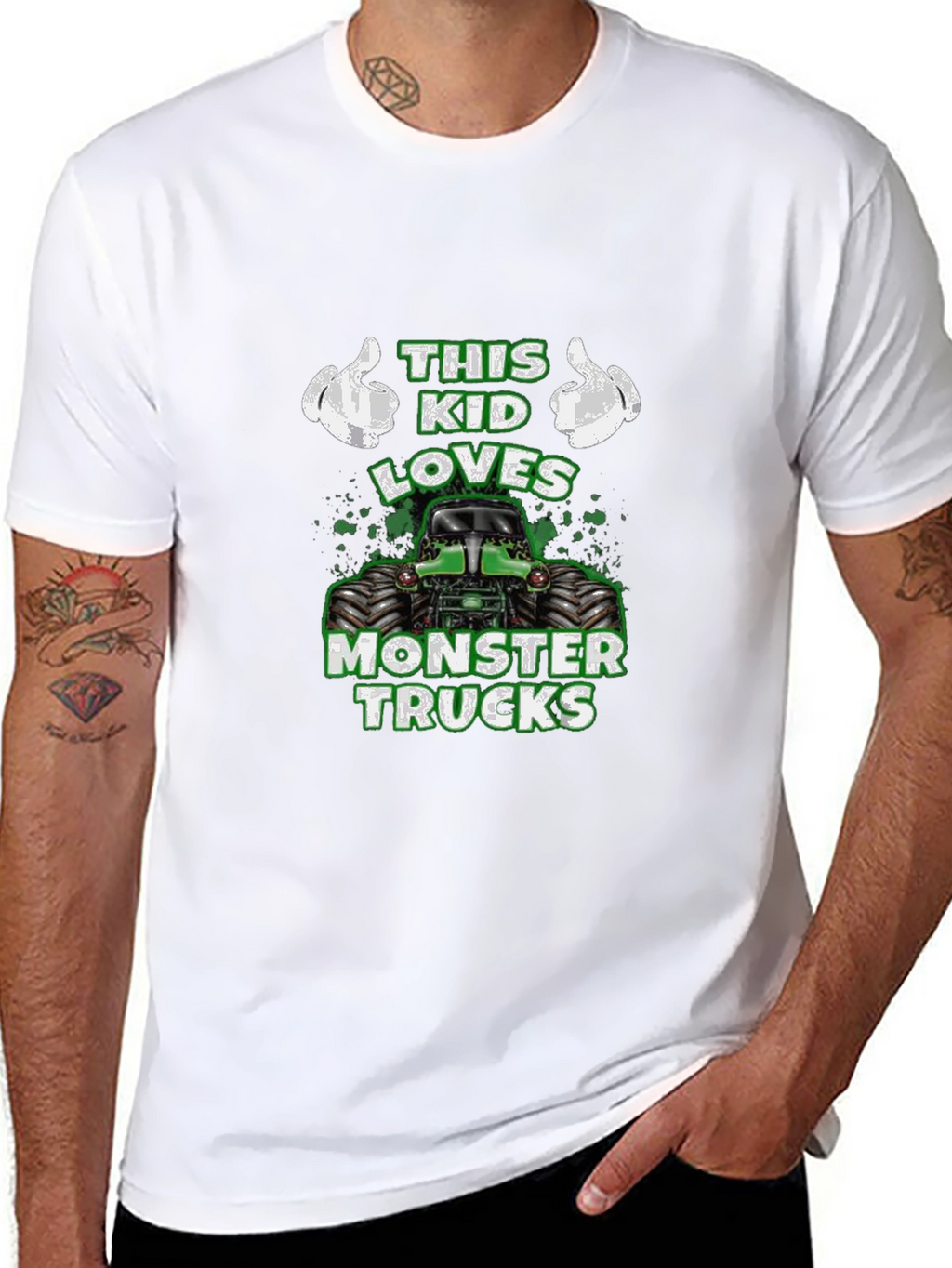 This Kid Loves Monster Trucks Graphic Tee