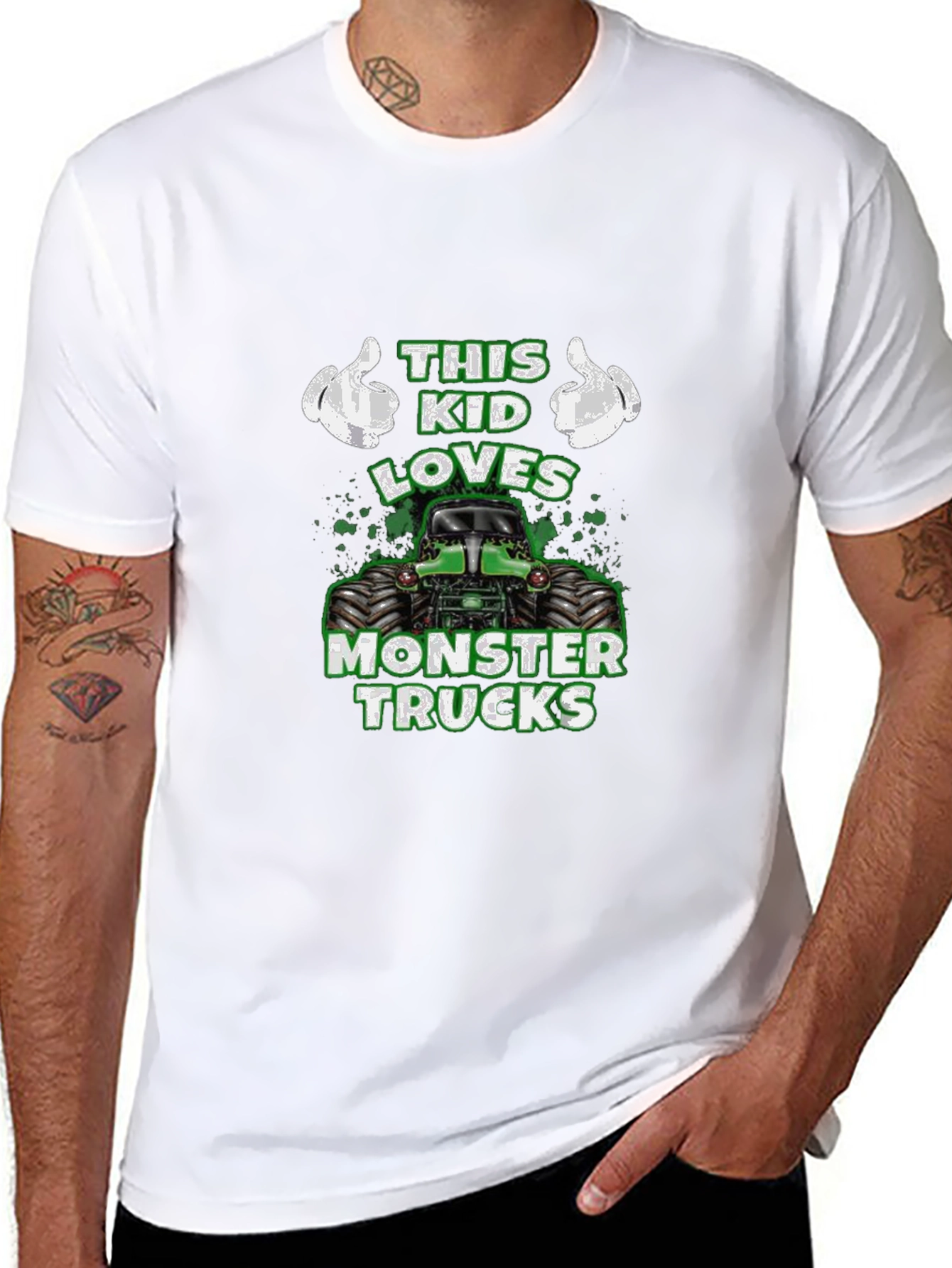 This Kid Loves Monster Trucks Graphic Tee