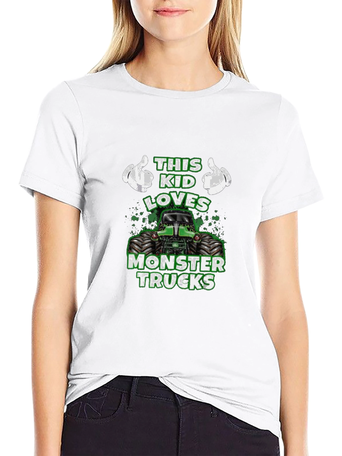 This Kid Loves Monster Trucks Graphic Tee