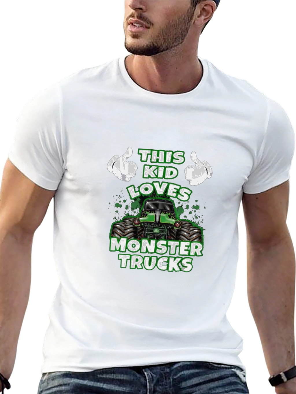 This Kid Loves Monster Trucks Graphic Tee