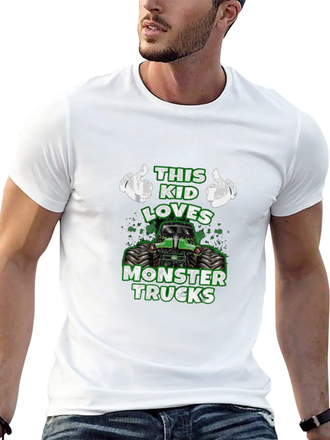 This Kid Loves Monster Trucks Graphic Tee