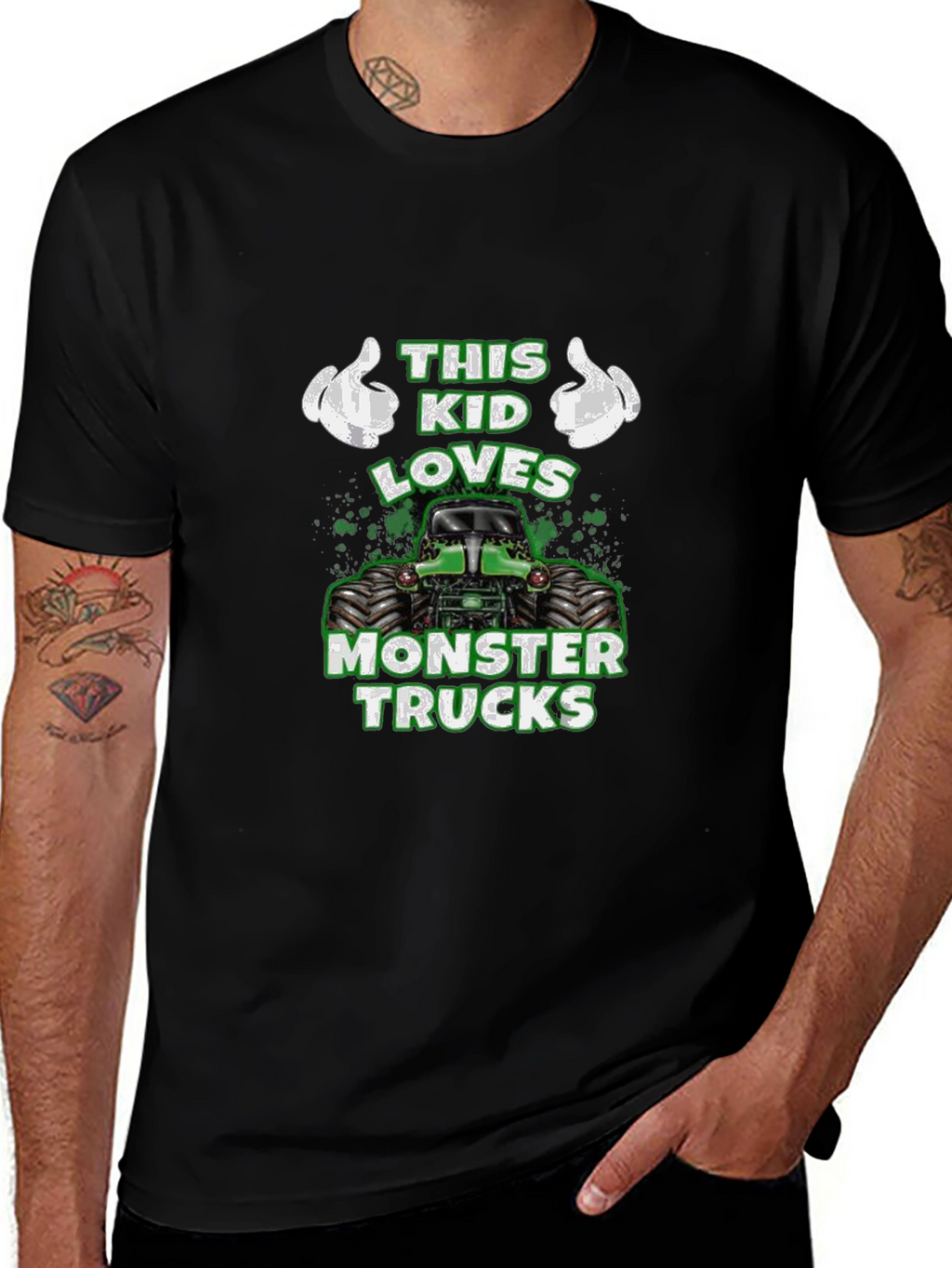 This Kid Loves Monster Trucks Graphic Tee