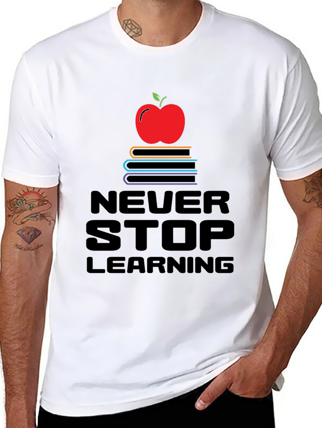 Never Stop Learning T-Shirt - Education Apparel